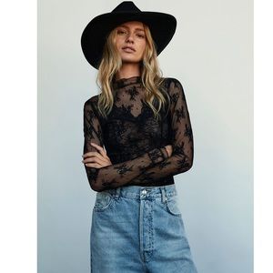 Black Free People Lady Lux top